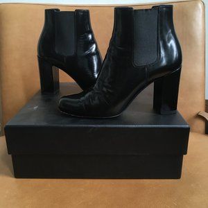 YSL SAINT LAURENT Loulou patent leather boots 37.5